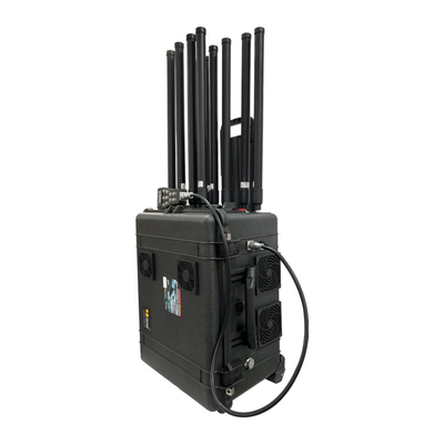 8 채널 3KM 트롤리 스타일 드론 제머 1.2GHz 1.4GHz 1.5GHz 2.4GHz 5.2GHz 5.8GHz
