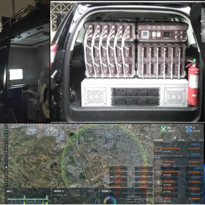 SUV 차량 드론 방해기 8KM 탐지 FPV 3KM 대책 드론 방지 솔루션 0